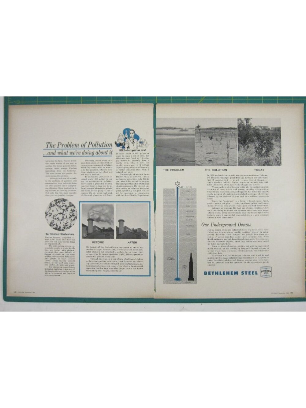 Print Ad Problem Pollution Bethlehem Steel Environmental 2 PG 1960s Corporate